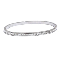Bracelete Prata Fino Feminino Elizara Cravejado com Zircônias - Banhado a Platina