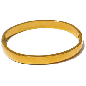 Bracelete Minimalista Auriah em Aço Inoxidável 316L - Banhado a Ouro 18k Veliur