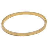 Bracelete Minimalista Auriah em Aço Inoxidável 316L - Banhado a Ouro 18k Veliur