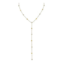 Colar em Y Liriane com Elos Pequenos e Zircônias - Banhado a Ouro 18k Veliur