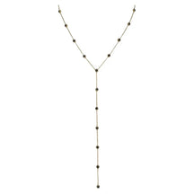 Colar em Y Liriane com Elos Pequenos e Zircônias - Banhado a Ouro 18k Veliur