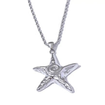 Colar Feminino Prata Longo Cordão Baiano com Pingente Estrela do Mar Marella