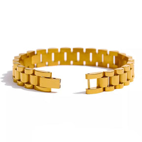 Pulseira Feminina Dourada de Corrente Vellore - Banhada a Ouro 18k